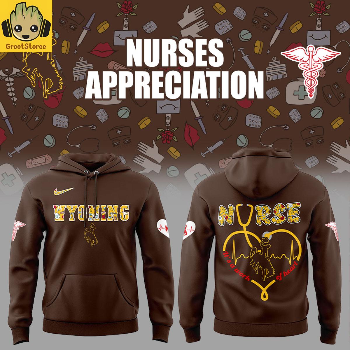 Wyoming Cowboys Nurses Appreciation 2025 Combo Hoodie Shirt Wyoming Cowboys Nurses Appreciation 2025 Combo Hoodie Shirt