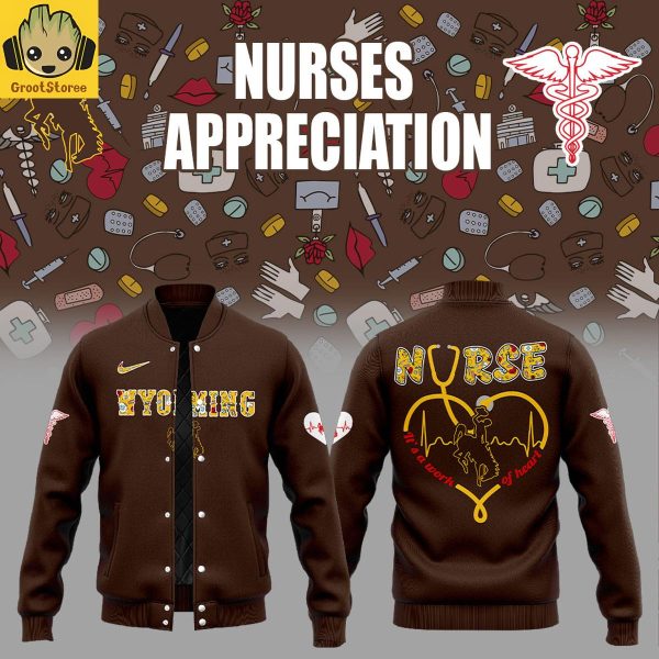 Wyoming Cowboys Nurses Appreciation 2025 Baseball Jacket