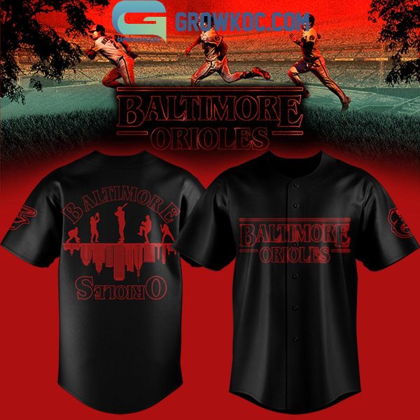 Baltimore Orioles x Stranger Things Limited Edition Black Baseball Jersey