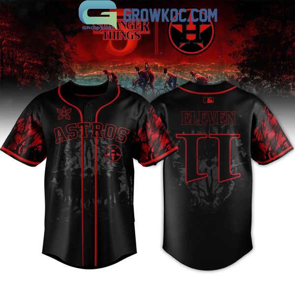 Houston Astros x Stranger Things Personalized Baseball Jersey