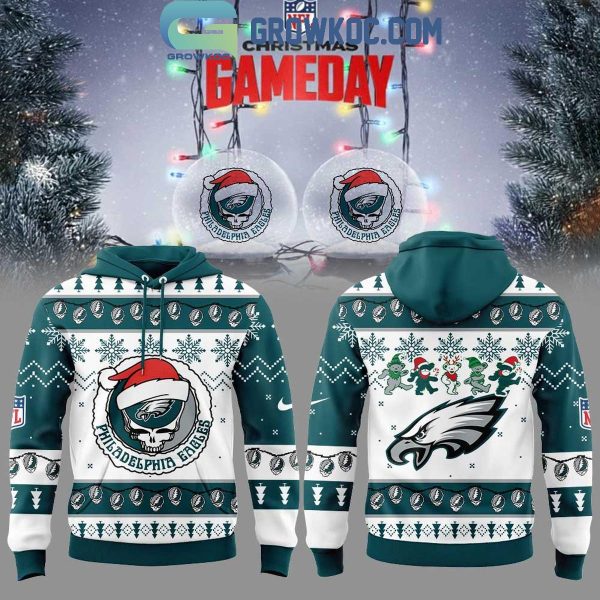 Philadelphia Eagles x Grateful Dead NFL Christmas Game Day Hoodie