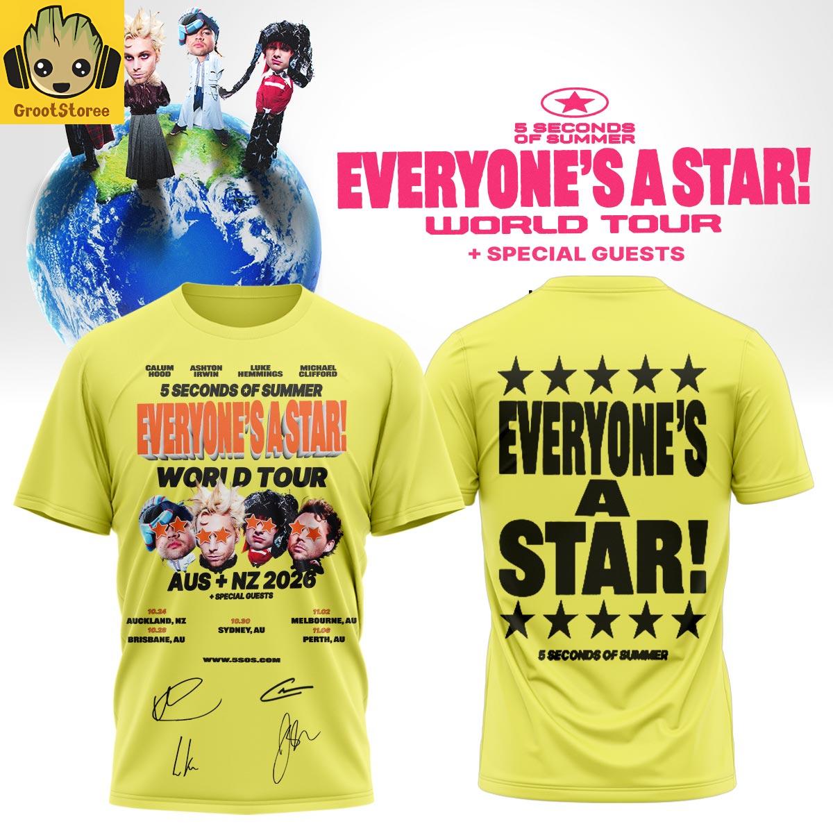 5 Seconds of Summer - EVERYONE'S A STAR! 2026 World Tour Shirt 5 Seconds of Summer - EVERYONE'S A STAR! 2026 World Tour Shirt
