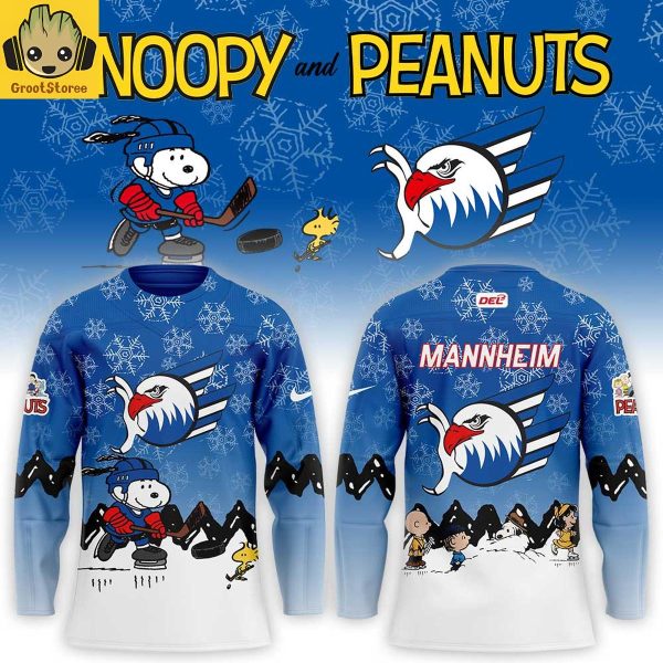 Adler Mannheim x Snoopy and Peanuts Christmas Hockey Jersey