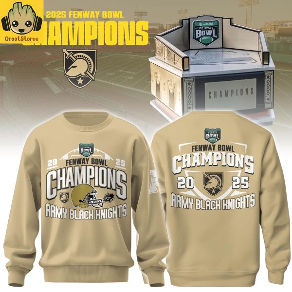 Army Black Knights 2025 Fenway Bowl Champions Hoodie Shirt