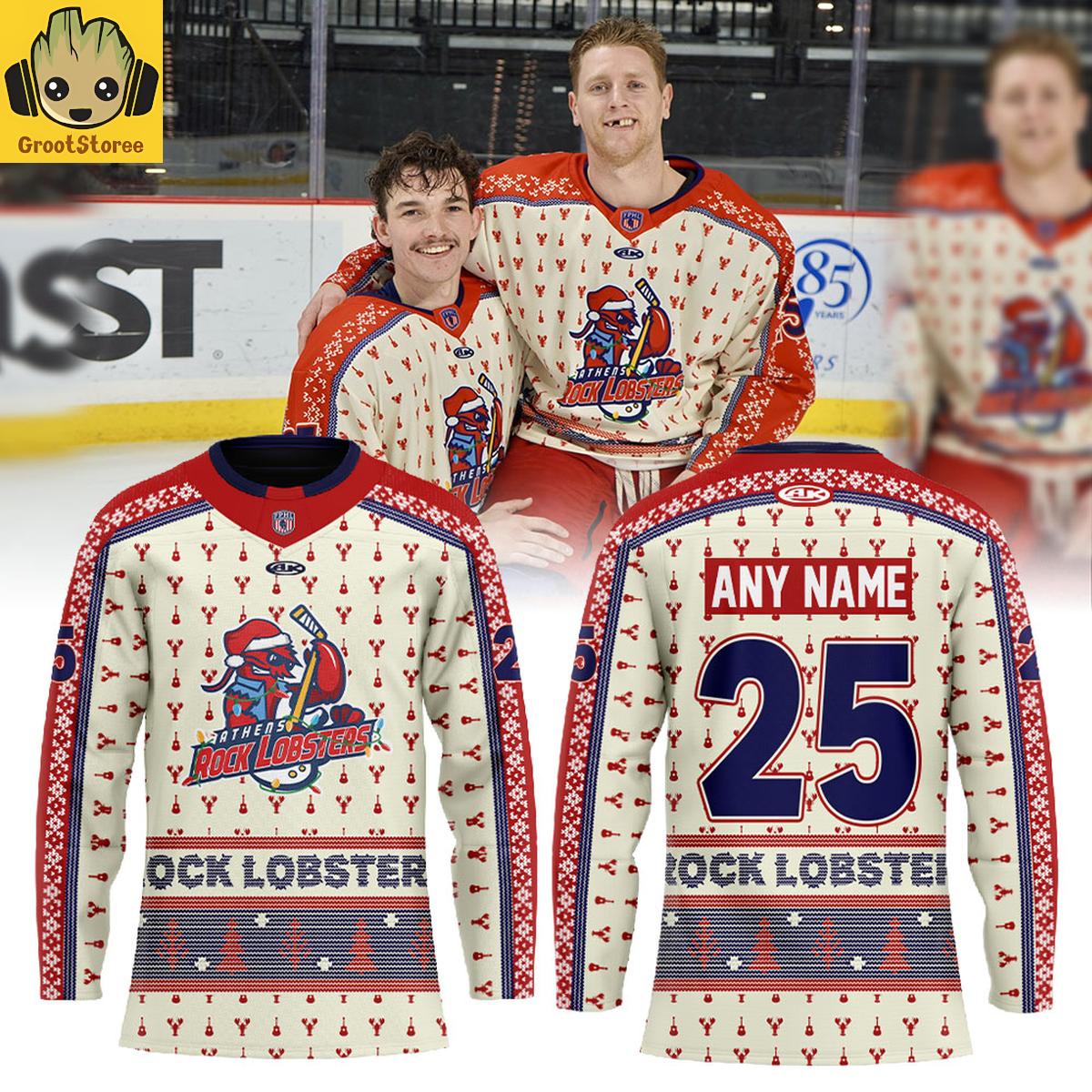 Athens Rock Lobsters x Teddy Bear Toss Personalized Hockey Jersey Athens Rock Lobsters x Teddy Bear Toss Personalized Hockey Jersey