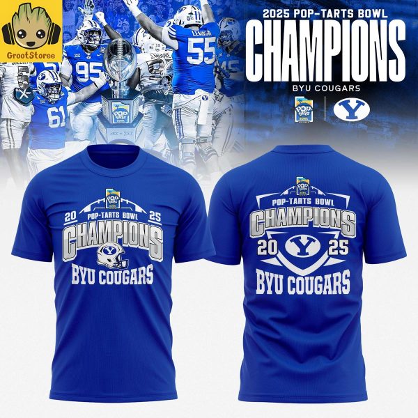 BYU Cougars 2025 Pop Tarts Bowl Champions Navy Hoodie Shirt