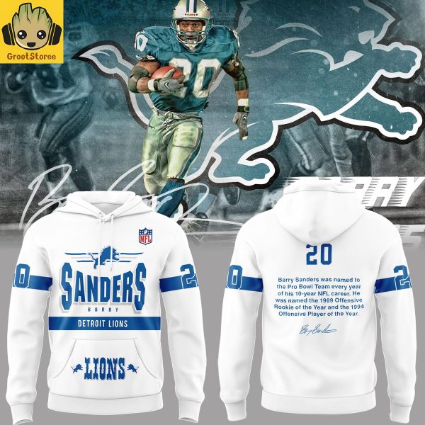 Barry Sanders Detroit Lions Bio Hoodie T-Shirt