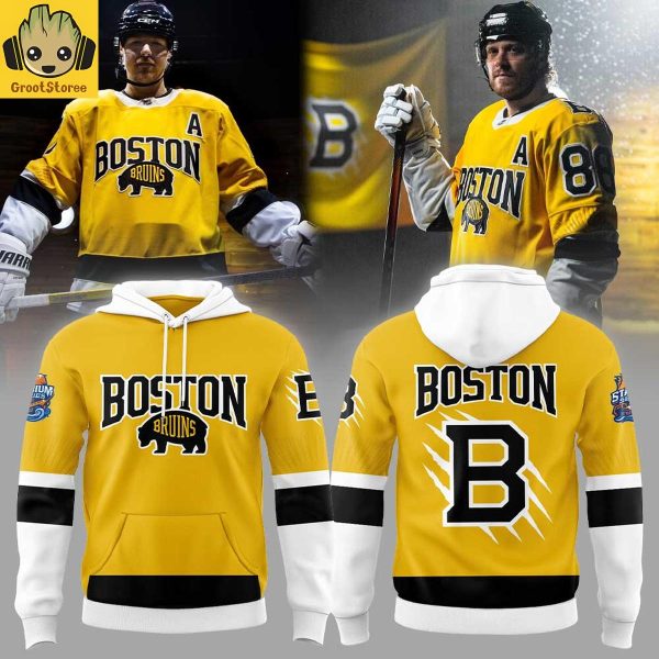 Boston Bruins Bold Gold New Hoodie T-Shirt