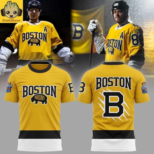 Boston Bruins Bold Gold New Hoodie T Shirt
