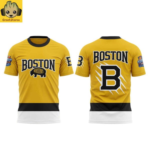 Boston Bruins Bold Gold New Hoodie T Shirt