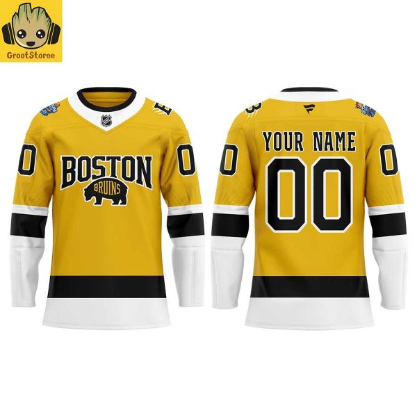Boston Bruins Bold Gold New Personalized Hockey Jersey