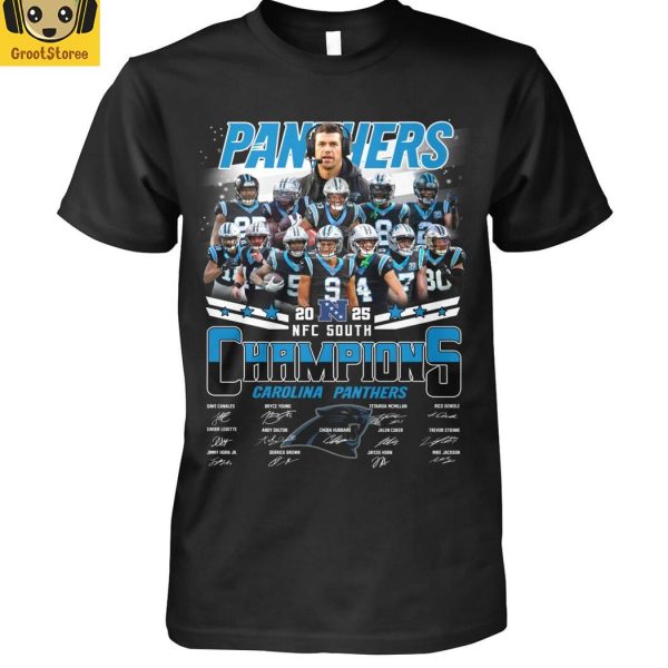 Carolina Panthers NFC South Champions 2025 T-Shirt