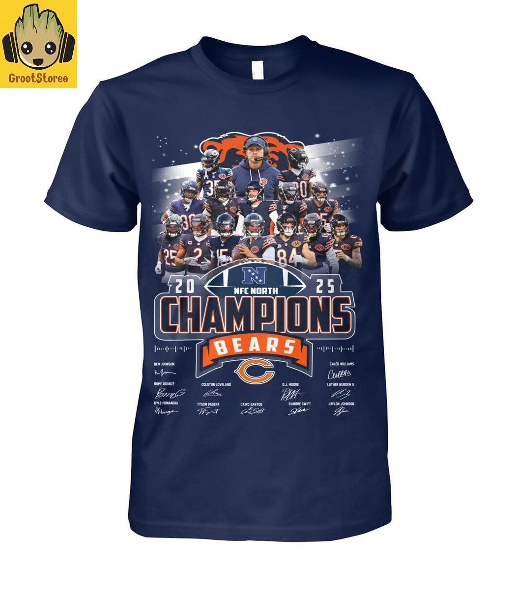 Chicago Bears NFC North Champions 2025 T-Shirt Chicago Bears NFC North Champions 2025 T-Shirt