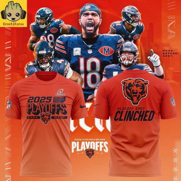 Chicago Bears Playoff Spot Clinched 2025 Hoodie T Shirt