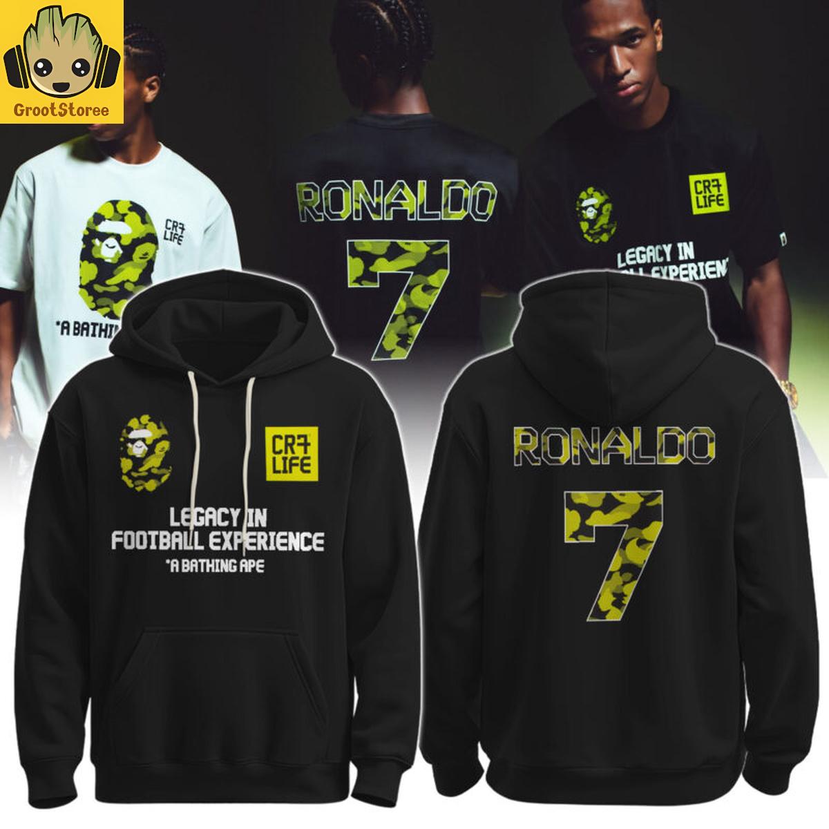 Cr7 Legacy In Football Experience Black Hoodie T-Shirt Cr7 Legacy In Football Experience Black Hoodie T-Shirt