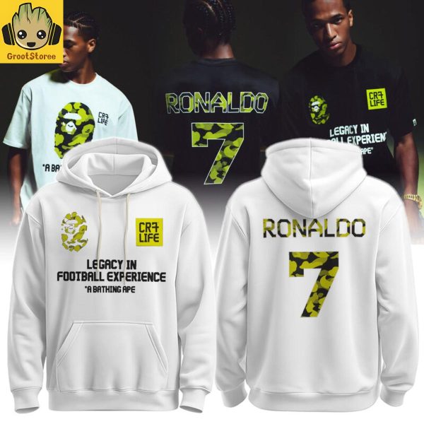 Cr7 Legacy In Football Experience White Hoodie T-Shirt