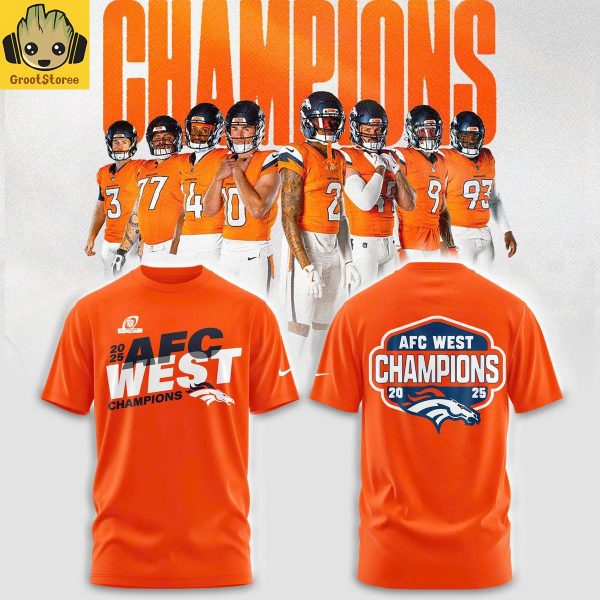 Denver Broncos 2025 AFC West Champions Hoodie T Shirt