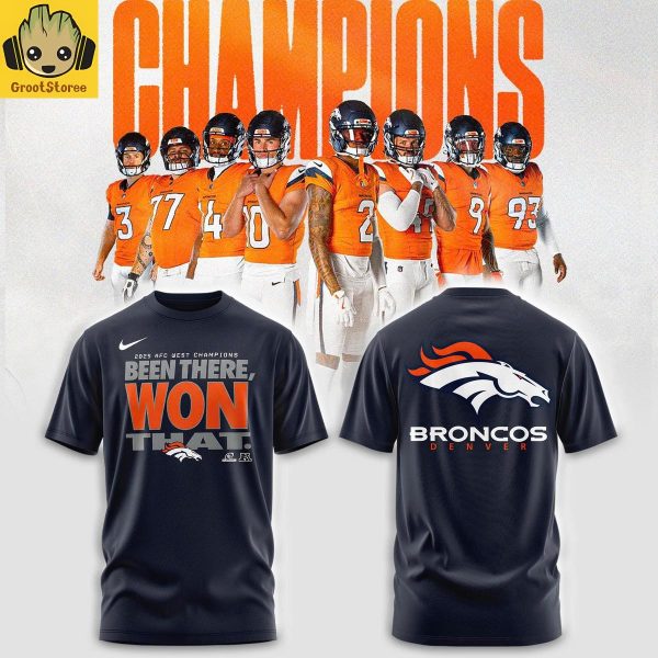 Denver Broncos 2025 AFC West Division Champions Hoodie T Shirt