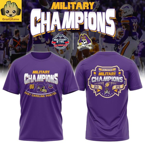 East Carolina Pirates NCAA Military Bowl Champions 2025 Hoodie Shirt