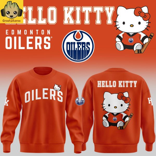 Edmonton Oilers x Hello Kitty Night 2025 Hoodie Shirt