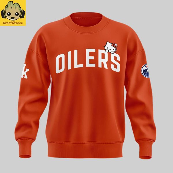 Edmonton Oilers x Hello Kitty Night 2025 Hoodie Shirt