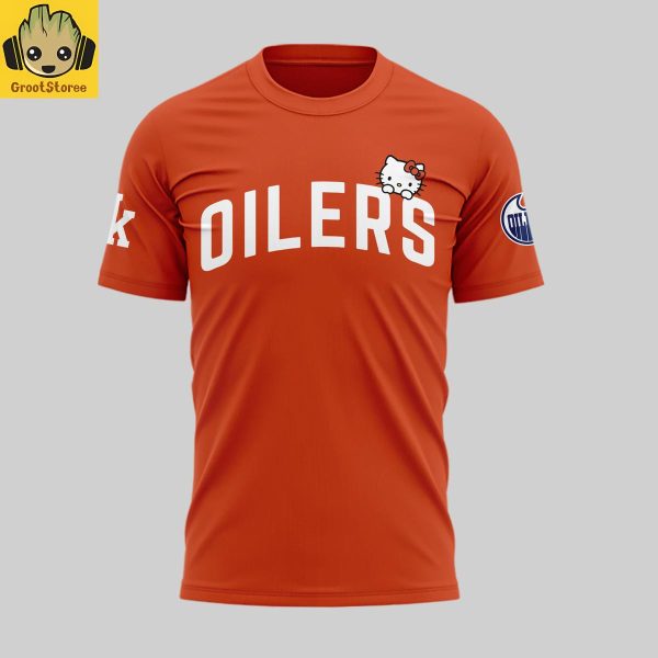Edmonton Oilers x Hello Kitty Night 2025 Hoodie Shirt