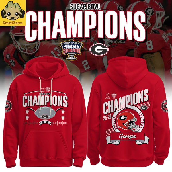 Georgia Bulldogs Allstate Sugar Bowl Champions 25-26 Hoodie Shirt