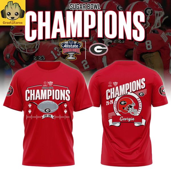 Georgia Bulldogs Allstate Sugar Bowl Champions 25 26 Hoodie Shirt