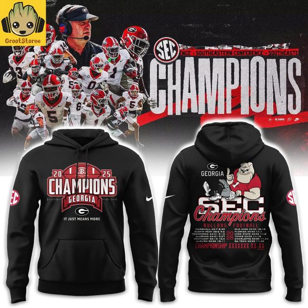 Georgia Bulldogs SEC Champions 2025 Hoodie