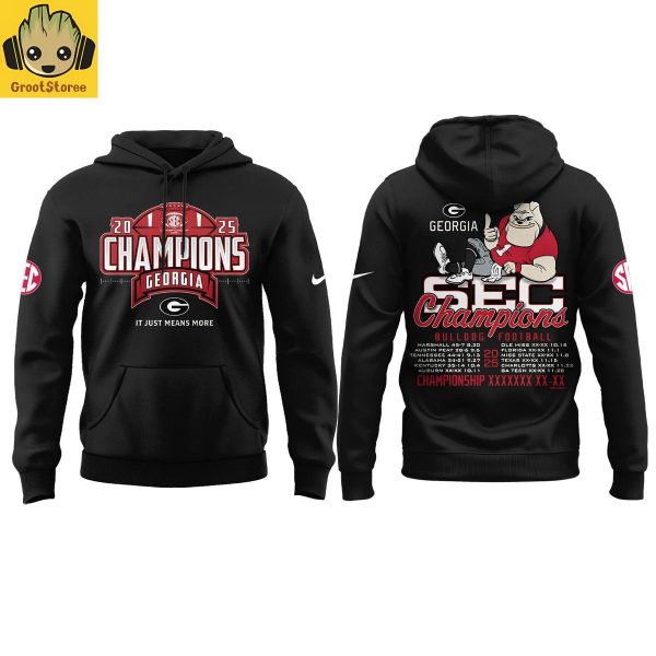 Georgia Bulldogs SEC Champions 2025 Hoodie