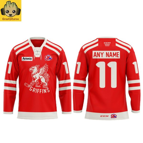 Grand Rapids Griffins AHL 90th Vintage Vibe Personalized Hockey Jersey