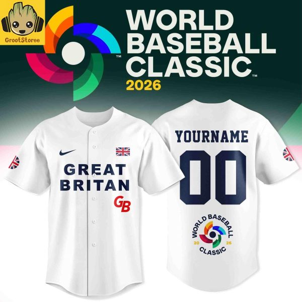 Great Britain Baseball World Baseball Classic 2026 Personalized Baseball Jersey