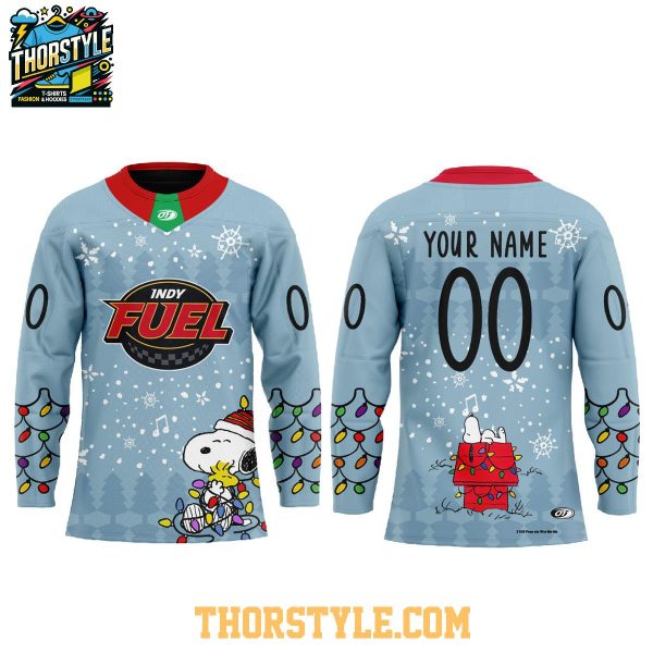 Indy Fuel Peanuts Night Christmas 2025 Hockey Jerseys Personalized