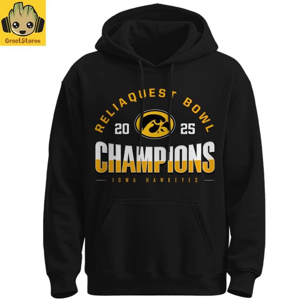 Iowa Hawkeyes ReliaQuest Bowl Champions 2025 Hoodie Shirt