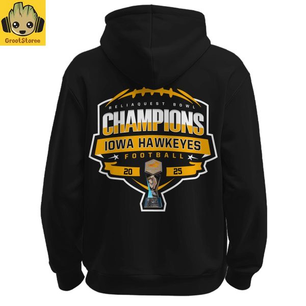 Iowa Hawkeyes ReliaQuest Bowl Champions 2025 Hoodie Shirt