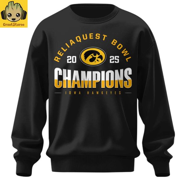 Iowa Hawkeyes ReliaQuest Bowl Champions 2025 Hoodie Shirt