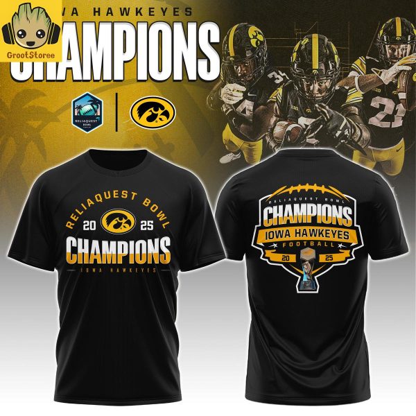 Iowa Hawkeyes ReliaQuest Bowl Champions 2025 Hoodie Shirt