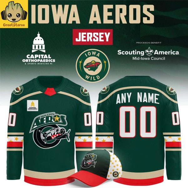 Iowa Wild x Iowa Aeros Rebrand 2025 Personalized Hockey Jersey