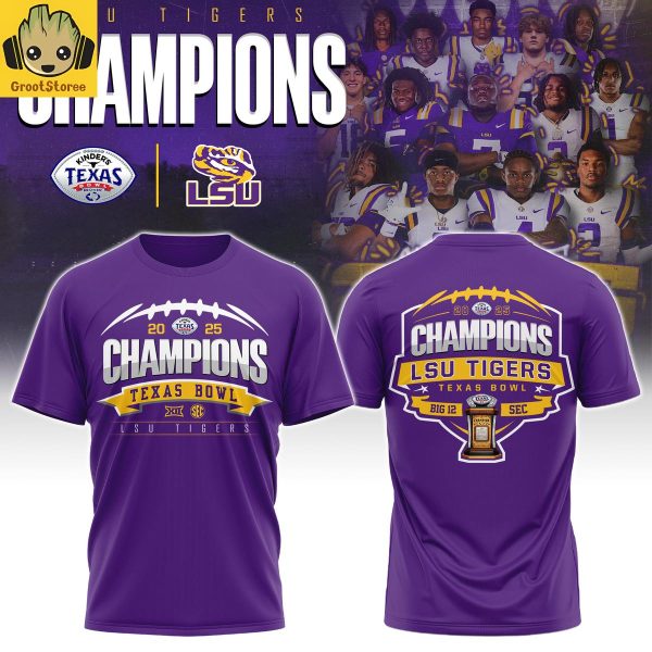LSU Tiger Texas Bowl Champions 2025 Hoodie Shirt