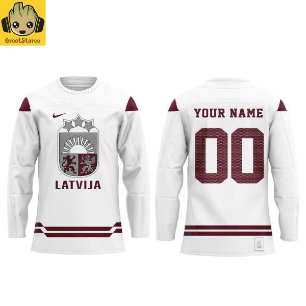 Latvijas Hokeja Federacija 2026 Winter Olympics Personalized White Hockey Jersey 2 nA9qO.jpg