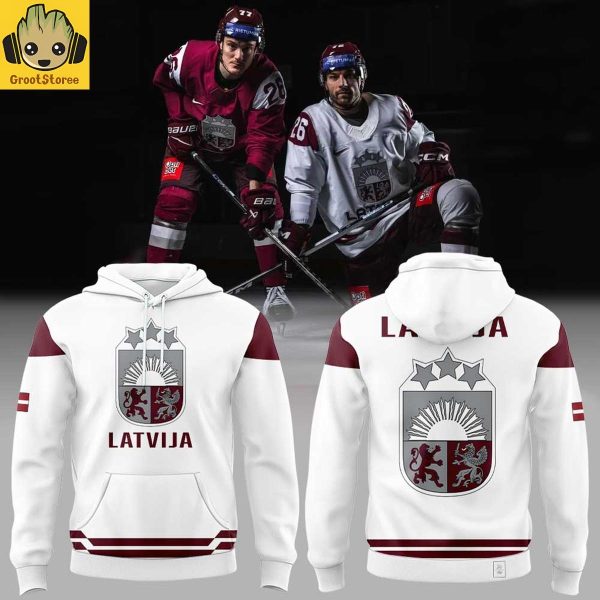 Latvijas Hokeja Federacija 2026 Winter Olympics White Hoodie