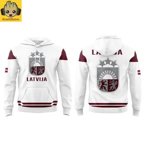 Latvijas Hokeja Federacija 2026 Winter Olympics White Hoodie