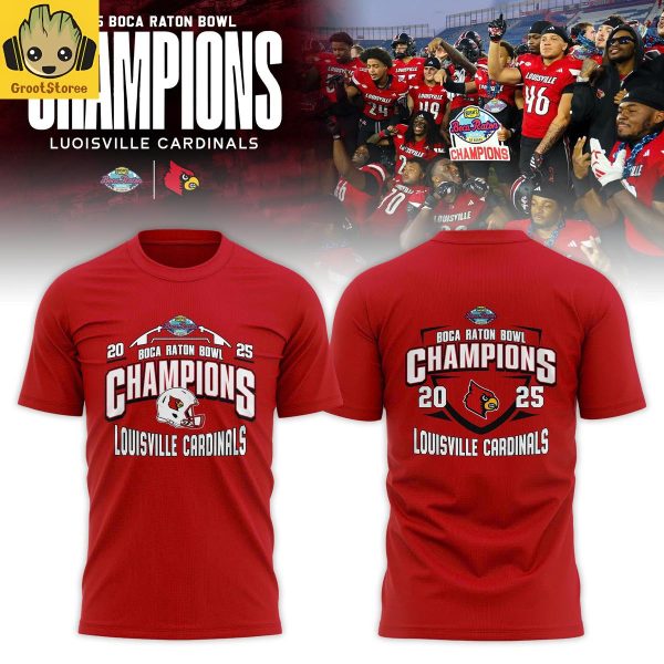 Louisville Cardinals Boca Raton Bowl Champions 2025 Hoodie Shirt