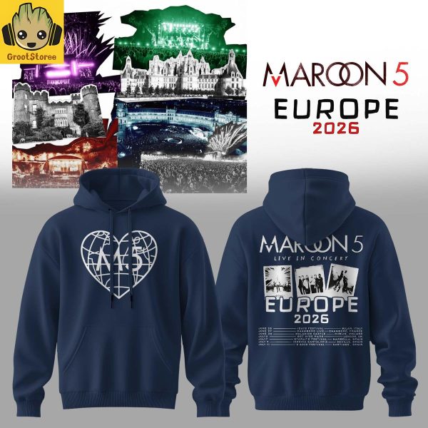 Maroon 5 – Love Is Like Europe Tour 2026 Hoodie