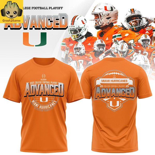 Miami Hurricanes 2025 College Football Playoff Advanced Hoodie T Shirt