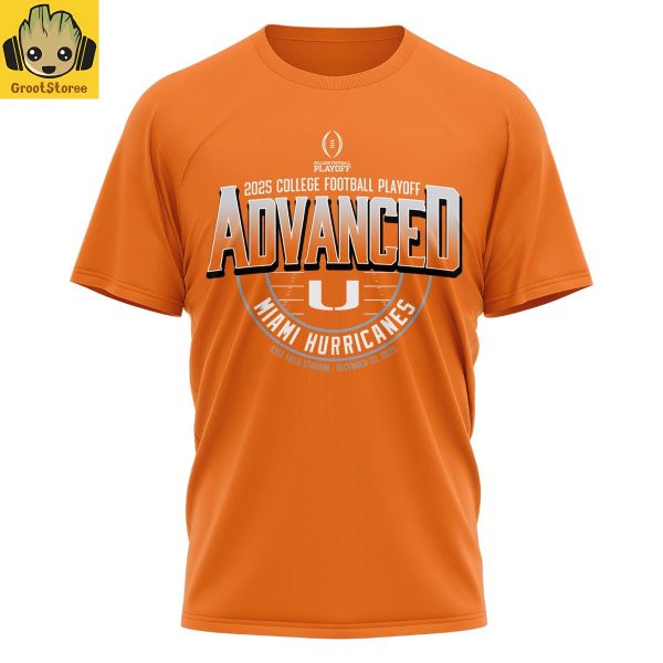 Miami Hurricanes 2025 College Football Playoff Advanced Hoodie T Shirt