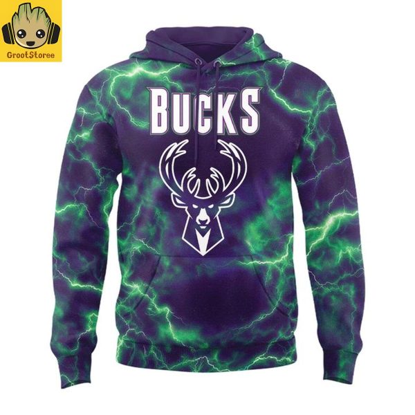 Milwaukee Bucks Fear The Deer Lighting Detail Hoodie
