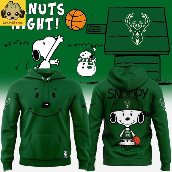 Milwaukee Bucks x Peanuts Night 2025 Hoodie Shirt