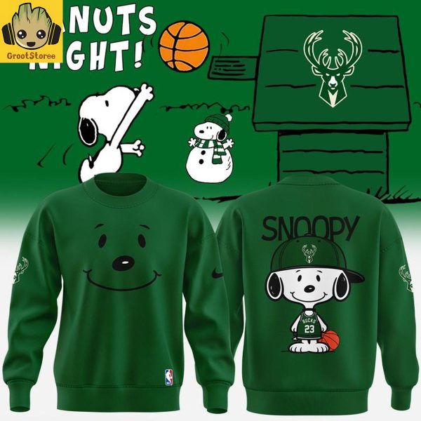 Milwaukee Bucks x Peanuts Night 2025 Hoodie Shirt