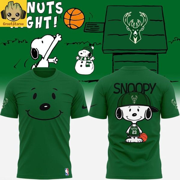 Milwaukee Bucks x Peanuts Night 2025 Hoodie Shirt